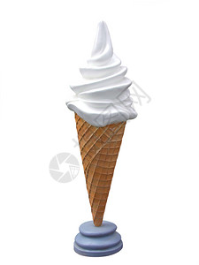 香草软糖于冰淇淋标志孤立图片