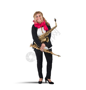 音乐家和她不可分割的乐器图片