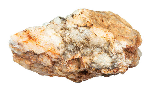 乌拉尔山脉白色背景中天然矿物生钠长图片