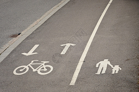 为行人和自行车专用车道铺在图片