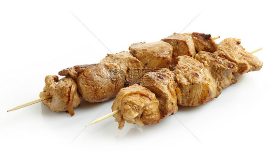 木串烤猪肉串图片