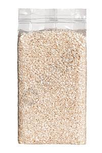 真空包装的长粒米塑料包装前视图真空包装的长粒煮熟去壳白米塑料包装图片