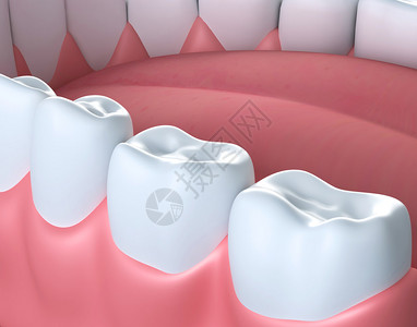 3D说明低口香糖和牙图片