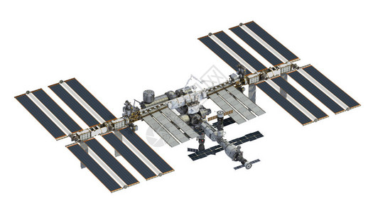 白背景国际空间站3D说明图片