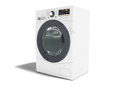 现代洗衣机白色图片