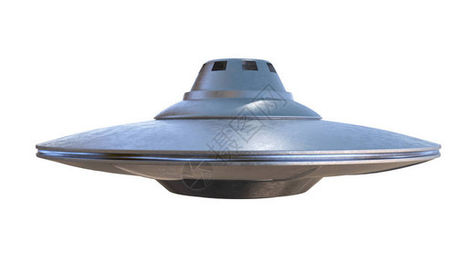 UFO在白色背景上隔离的外国太空船3图片