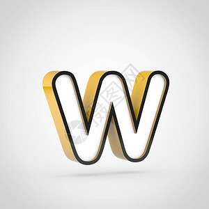 英文字母金属字母w高清图片创意金色字母插图高清图片立体装饰金色