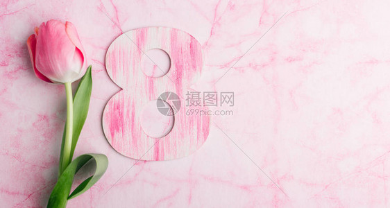 妇女节8号8号粉红大理石背景横图片