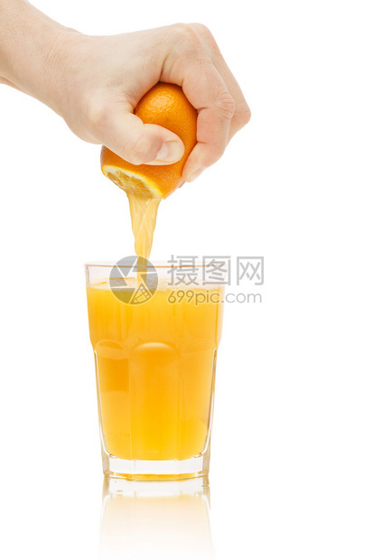 手把橘子汁挤出来新鲜健图片