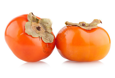 成熟的柿子背景图片