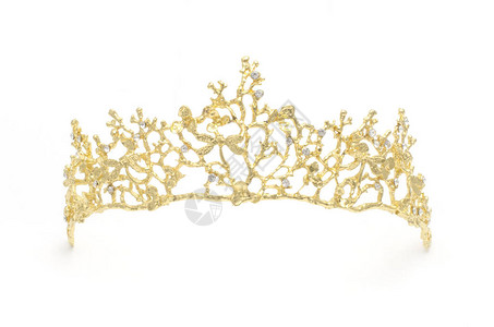 金色王冠带有白背景图片