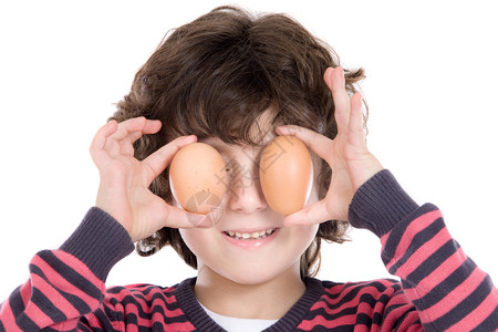 可爱的孩子双蛋两只蛋他的眼睛图片