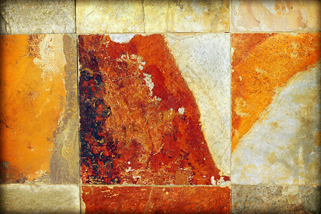 棕色橙黄色和白色的古老石图片