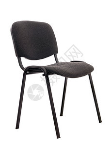 孤立背景上的黑色椅子背景图片