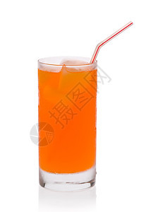 一杯橙色苏打水图片