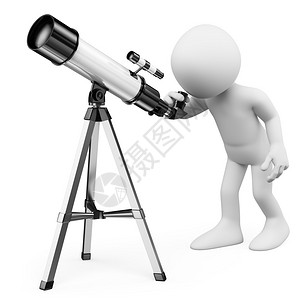 3个白人天文学家通过望远镜寻找天文仪背景图片