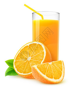 橘子和橘子汁背景图片