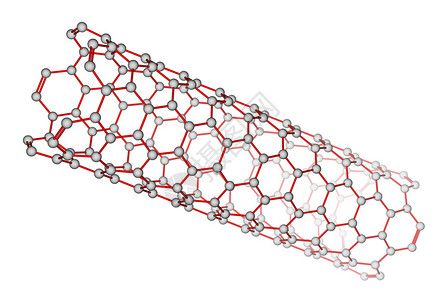 白色背景上的碳纳米管图片