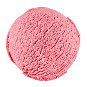 冰镐,水果粉红冰淇淋顶端风景以白色背景与背景