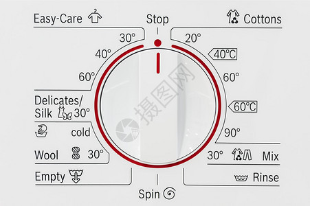 白洗衣机或洗衣机面板图片