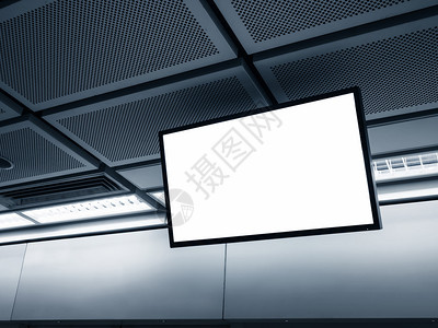 空白液晶屏幕在地铁站图片