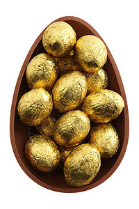 巧克力复活节彩蛋巢图片