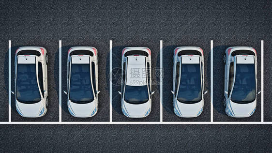 停车场的汽车3d渲染图片