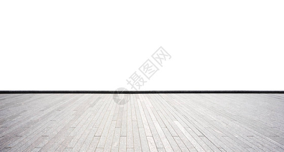 白色背景上的空砖地板图片