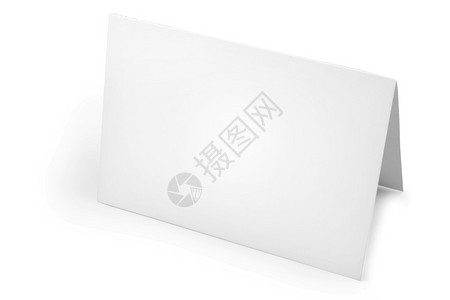 纯色背景上的空白折叠卡背景图片