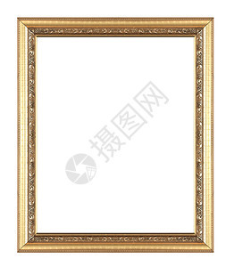 白色背景中的相框金木框架图片