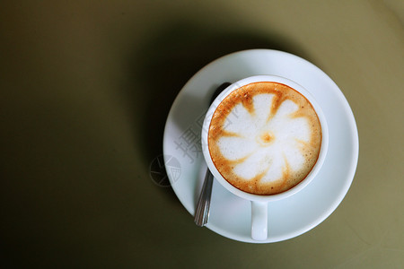 Cappuccino或拿铁热咖啡图片