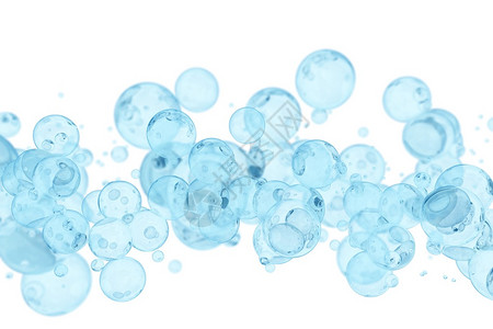 蓝色气泡背景多层气泡纯白色背景非常适合洗车相关艺术品等3图片