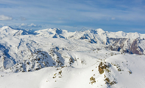 冬季欧洲阿尔卑斯山冰雪山脉图片