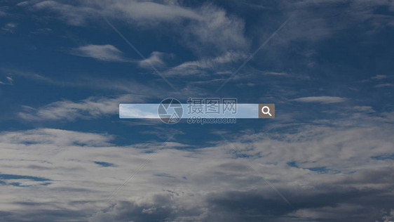 使用软云在天空背景上搜索浏览互联图片