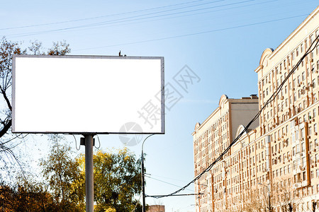 城市户外广告白色剪裁图片