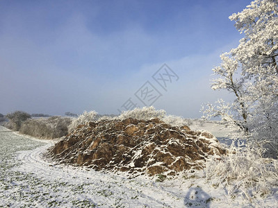 风景中的积雪覆盖图片