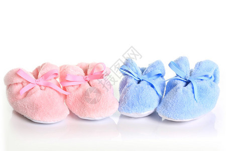 粉色和蓝色婴儿靴图片