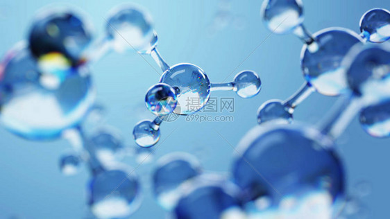 3d分子模型的3d插图具有分子和原图片