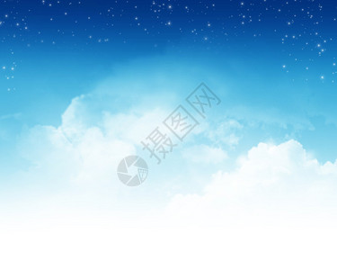 多云的蓝天与星抽象背景图片