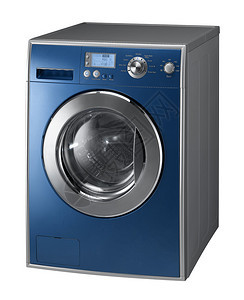 白色背景的蓝色隔绝洗衣机BlueSola图片
