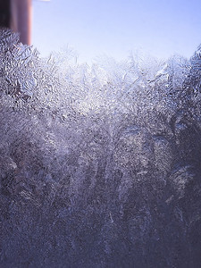 冬季窗口由霜图片