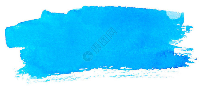 孤立在白色背景上的蓝色笔触背景图片