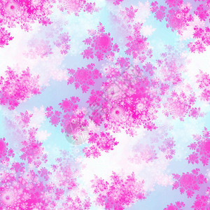 粉红折形玫瑰花的无缝模式图片