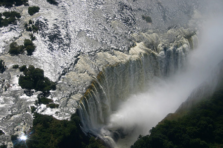 赞比亚维多利亚瀑布空中图片