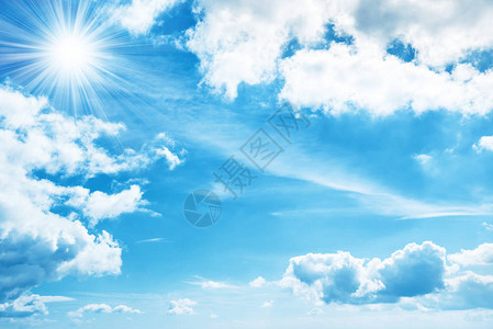 白云蓝天自然背景图片