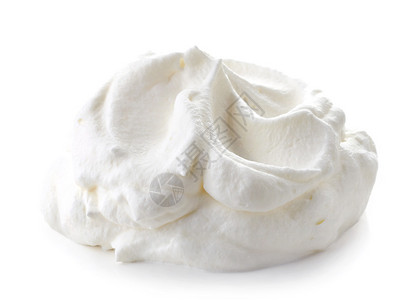 白种背景隔离的奶油背景图片