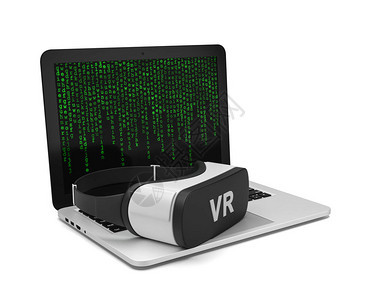 带有VR虚拟现实头板的手提电脑3图片