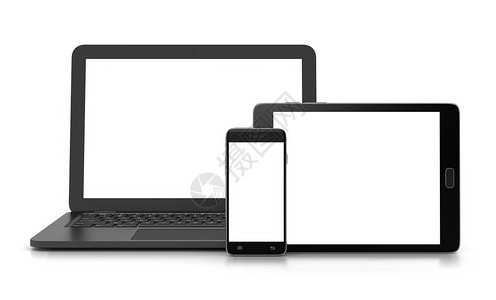 笔记本电脑站立式智能手机和站立式平板电脑图片