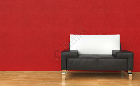 红房真皮扶手椅图片