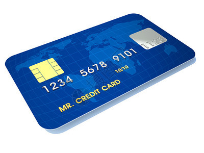 3d表示概念信用卡比白信用卡背景图片